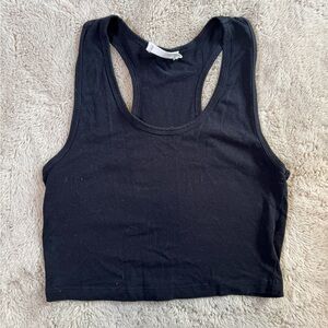 Zenana black Large crop top